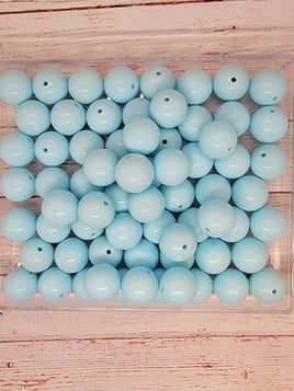 Baby Blue 20mm Bubblegum Beads