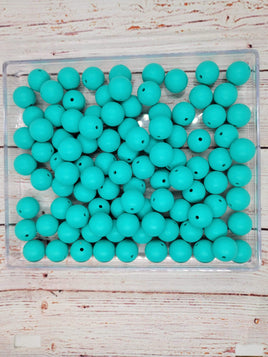 Solid Color #01 - 15mm Silicone Beads - 10 Pack