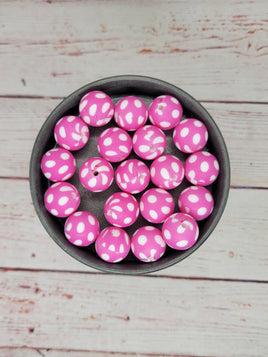 Print Color #58 - 15mm Silicone Beads - 10 Pack
