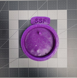 3" Circle with Hanging Hole Silicone Mold