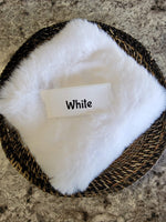 Faux Fake Fur - White - 10"×10"