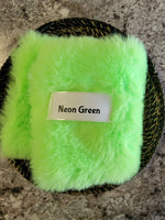 Faux Fake Fur - Neon Green - 10"×10"