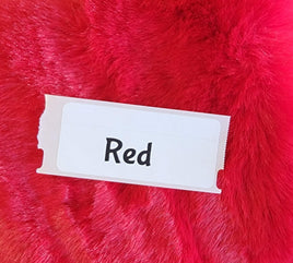 Faux Fake Fur - Red - 10"×10"
