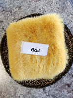 Faux Fake Fur - Gold - 10"×10"