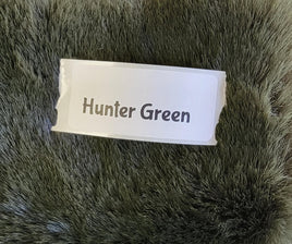 Faux Fake Fur - Hunter Green - 10"×10"