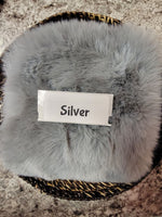 Faux Fake Fur - Silver - 10"×10"