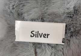 Faux Fake Fur - Silver - 10"×10"