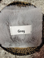 Faux Fake Fur - Grey - 10"×10"