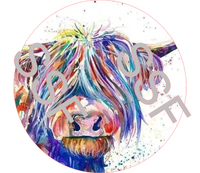 Highland Cow Digital Cardstock Cutouts