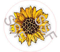 Cheetah Leopard Sunflower Digital Cardstock Cutouts