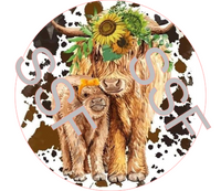 Highland Cow Digital Cardstock Cutouts