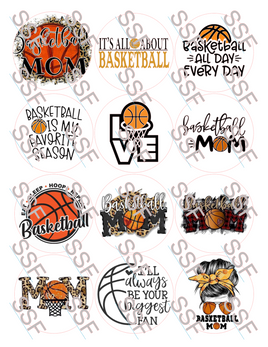 Basketball Digital Cardstock Cutouts