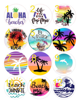 Beach Cardstock Cutouts