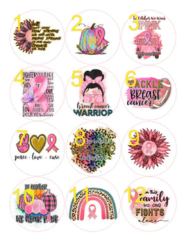 Breast Cancer 2 Cardstock Cutouts