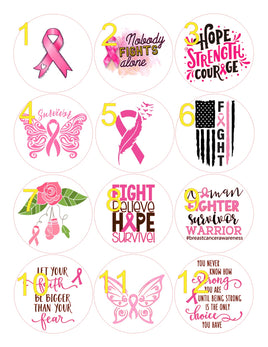 Breast Cancer 3 Cardstock Cutouts