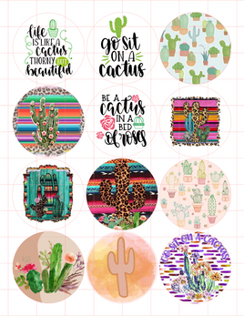 Cactus Cardstock Cutouts