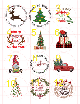 Christmas 3 Cardstock Cutouts