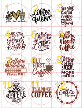 Coffee Cardstock Cutouts