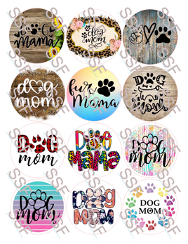 Dog Mom Digital Cardstock Cutouts