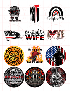Firefighter Cardstock Cutouts