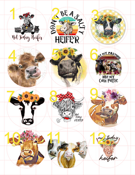 Heifer Cardstock Cutouts