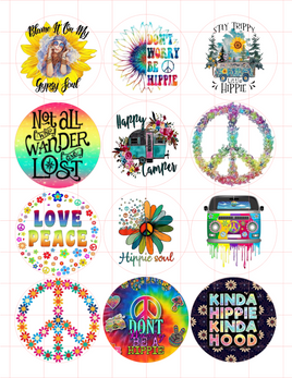Hippie Cardstock Cutouts