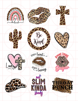 Leopard Print Cardstock Cutouts