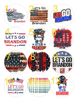 Let's Go Brandon Cardstock Cutouts