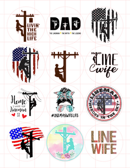 Lineman Cardstock Cutouts