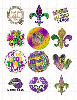 Mardi Gras Cardstock Cutouts