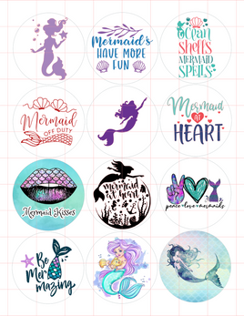 Mermaid Cardstock Cutouts