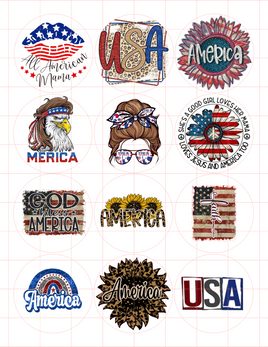 Patriotic 2 Cardstock Cutouts