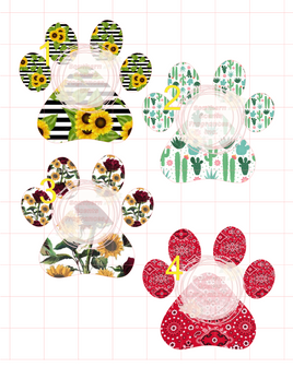 Paw Prints 2 Cardstock Cutouts