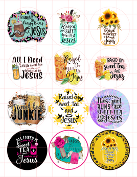 Sweet Tea & Jesus Cardstock Cutouts