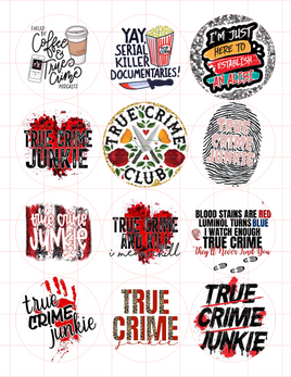 True Crime Cardstock Cutouts